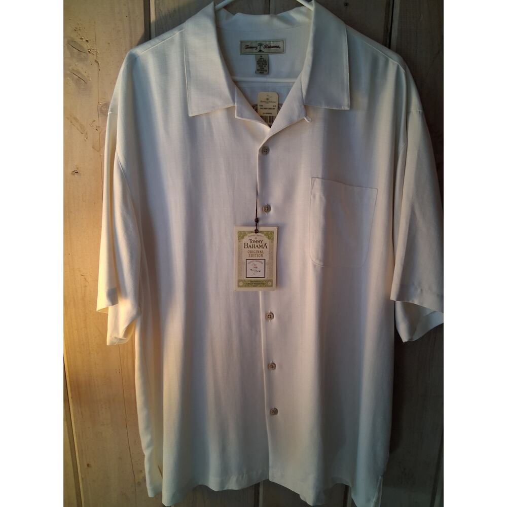 TOMMY BAHAMA MENS SILK SHIRT NWT SIZE XL HOTEL BOMBAY LOUNGE "NOW SERVING WISHES - Picture 2 of 6